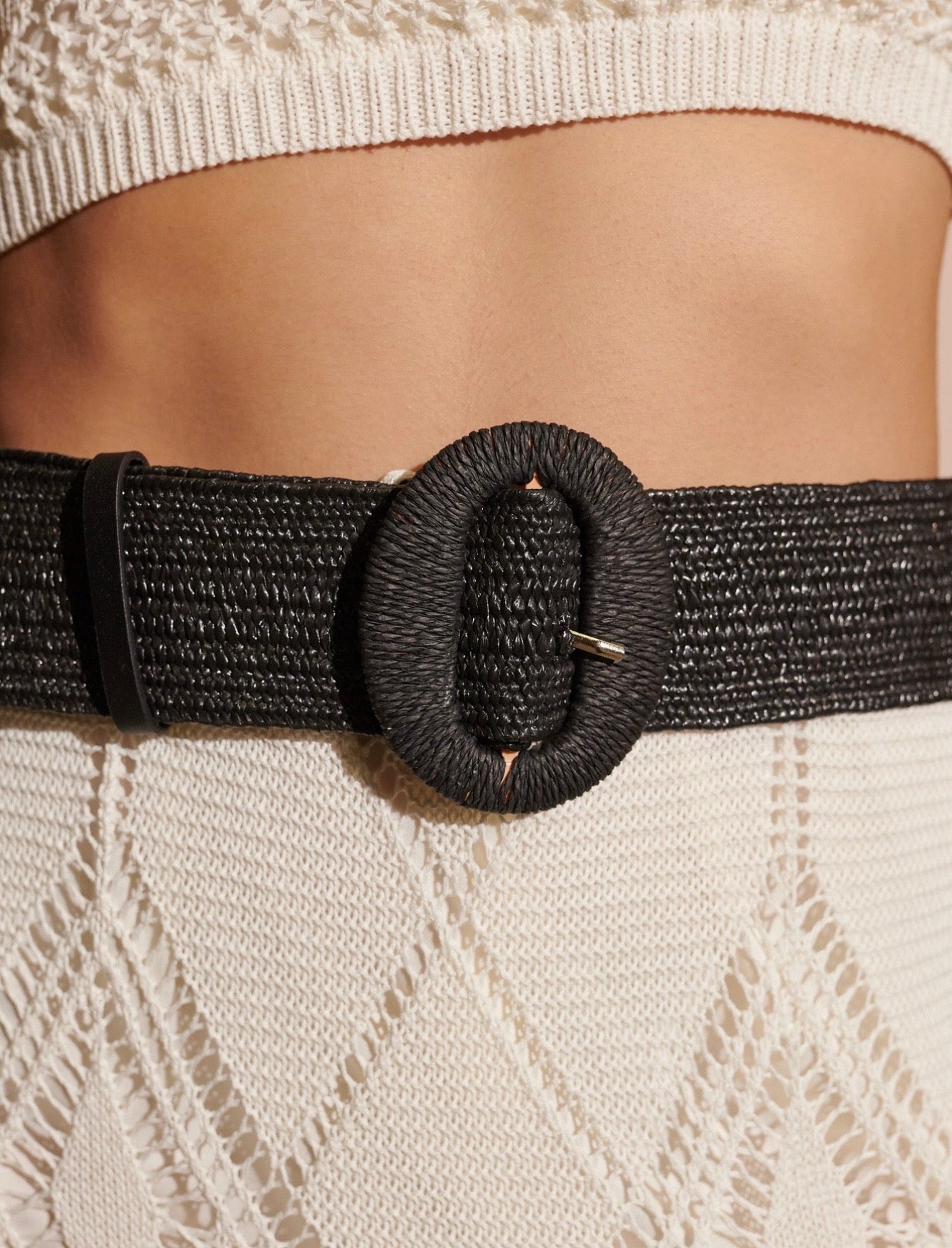 Women’s raffia belt